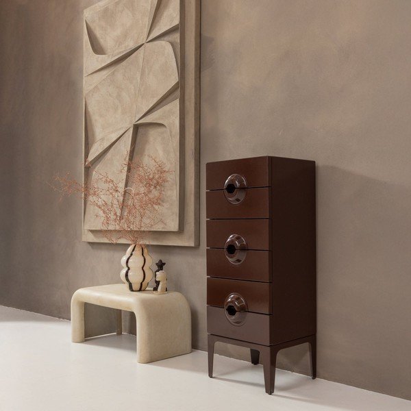 Kreminės spalvos kavos staliukai 2 vnt. su akmens dekoru 42x92 cm Stani – WOOOD-image-1