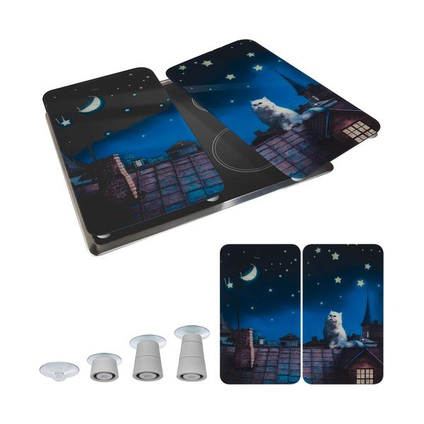 2 viryklės dangčiai iš grūdinto stiklo 30x52 cm - Maximex-image-2