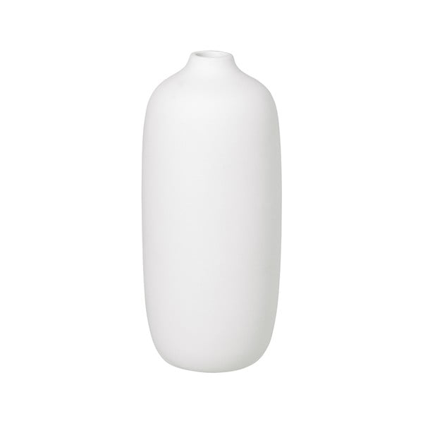 Balta keraminė vaza Blomus Ceola, aukštis 18 cm