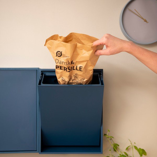 Mėlynos spalvos iš perdirbto plastiko šiukšliadėžė rūšiavimui/sieninė Recycling Box – ReCollector-image-1