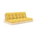 Sulankstoma sofa iš kordinio velveto geltonos spalvos 196 cm Base – Karup Design