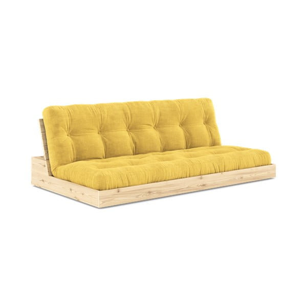 Sulankstoma sofa iš kordinio velveto geltonos spalvos 196 cm Base – Karup Design