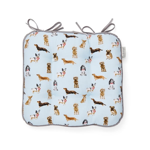 Medvilninė sėdynės pagalvėlė Cooksmart® Curious Dogs, 43 x 43 cm