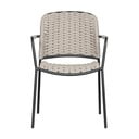 Metalinės sodo kėdės juodos spalvos/smėlio spalvos 2 vnt. Taku – Exotan