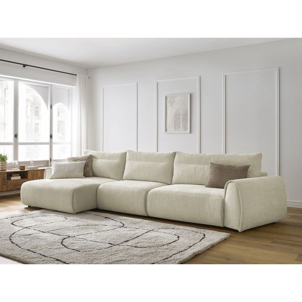 Kampinė sofa smėlio spalvos Aden – Bobochic Paris-image-1