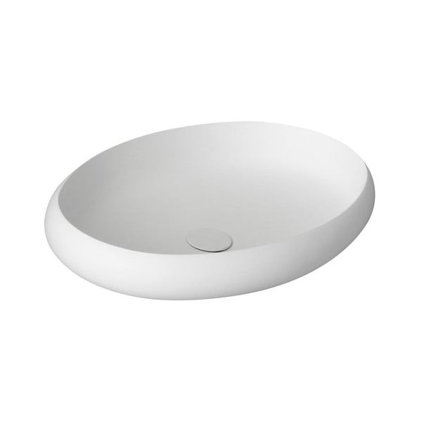 Baltas ovalo formos praustuvas Sapho Thin, 60 x 40 cm