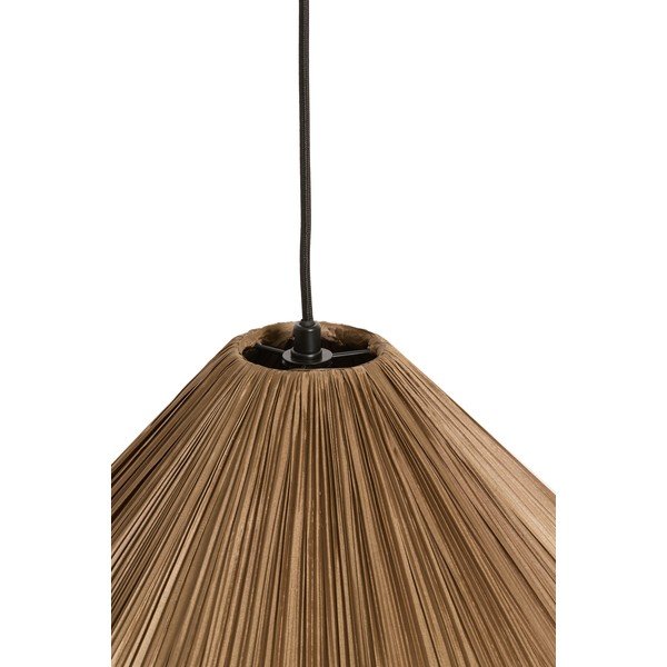 Rudos spalvos kabantis šviestuvas ø 12 cm su tekstiliniu gaubtu Verita – Light & Living-image-3