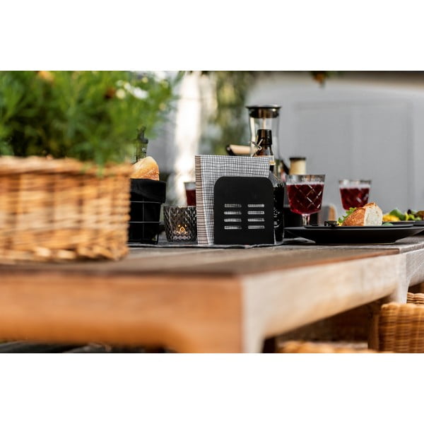 Iš metalo stalo įrankių ir servetėlių laikikliai rinkinyje 2 vnt. Black Outdoor Kitchen Baco – Wenko-image-1