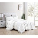 Baltos spalvos iš satino medvilnės viengulė patalynė su paklode/6 dalių 140x200 cm Diana – Mila Home Luxury