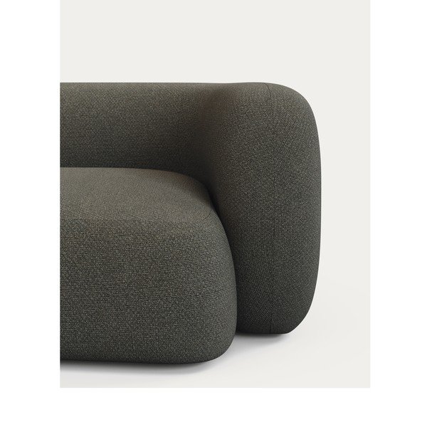 Tamsiai žalios spalvos kampinė sofa iš šenilinio audinio (su kairiuoju kampu/su gultu) Martina – Kave Home-image-2