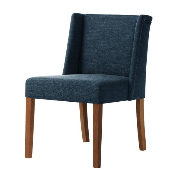 Mėlyna kėdė su tamsiai rudomis buko medienos kojomis Ted Lapidus Maison Zeste