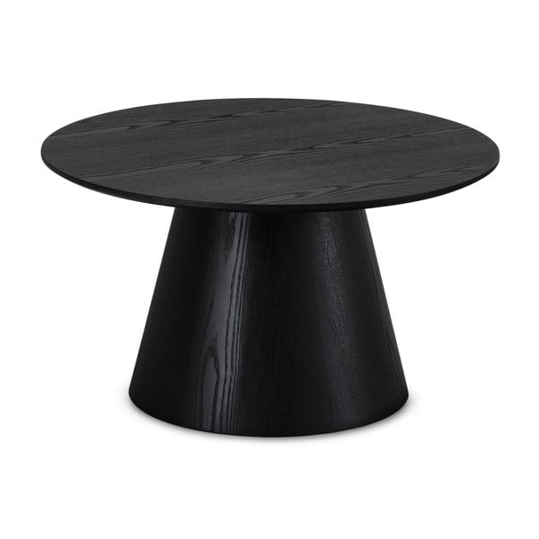 Kavos staliukas juodos spalvos iš ąžuolo ø 80 cm Tango – Furnhouse