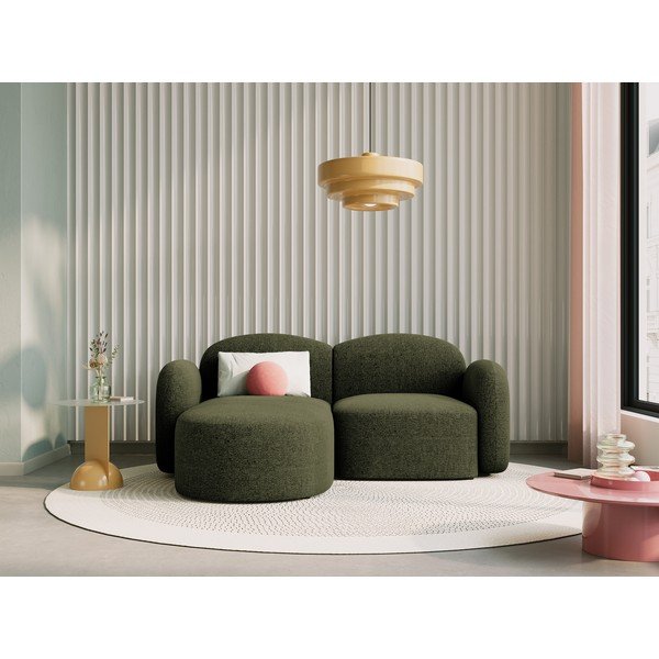 Kampinė sofa žalios spalvos (su kairiuoju kampu) Blair – Micadoni Home-image-1
