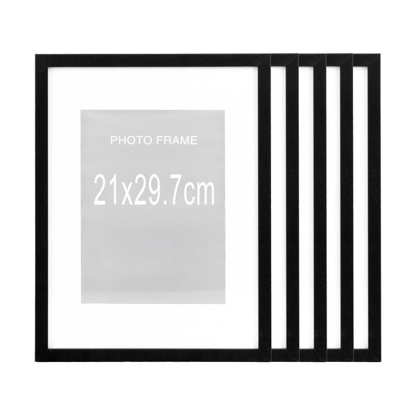 Juodos spalvos rėmai 5 vnt. 21x30 cm Marbella – House Nordic