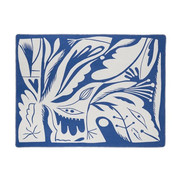 Mėlynos spalvos antklodė ir pledas 165x200 cm Lino – noo.ma