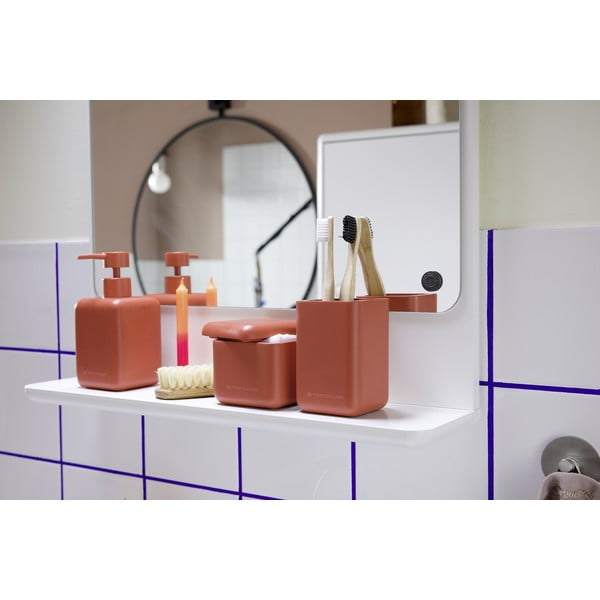 Oranžinės spalvos iš polirezino dantų šepetėlio indas Tom Tailor T-Rounded – Wenko-image-3