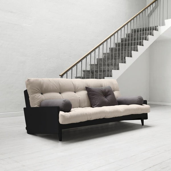 Sofa lova "Karup Indie" juoda/vizija/gris