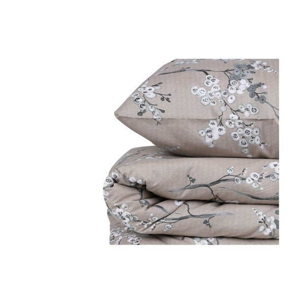 Iš ranforce medvilnės dvigulė/itin ilga patalynė rudos spalvos 240x220 cm Chicory – Mijolnir-image-3