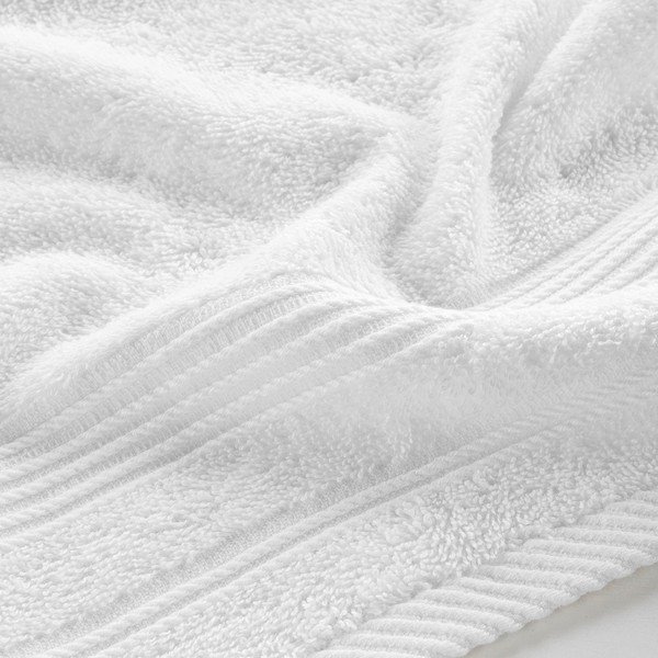 Baltos spalvos iš frote audinio iš medvilnės rankšluostis 30x50 cm Tendresse – douceur d'intérieur-image-2