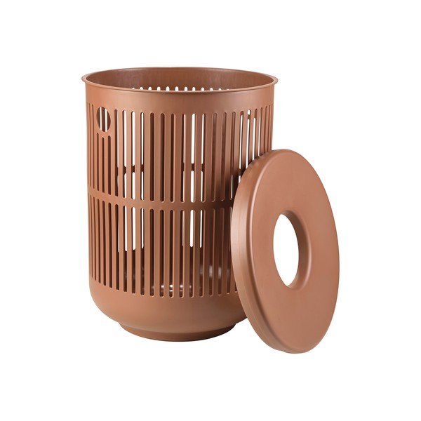 Iš plastiko skalbinių krepšys oranžinės spalvos 60 l Ume – Zone-image-3