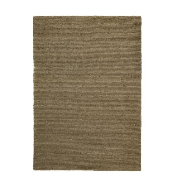 Rankų darbo khaki spalvos iš vilnos kilimas 160x230 cm Harris Boucle – Flair Rugs