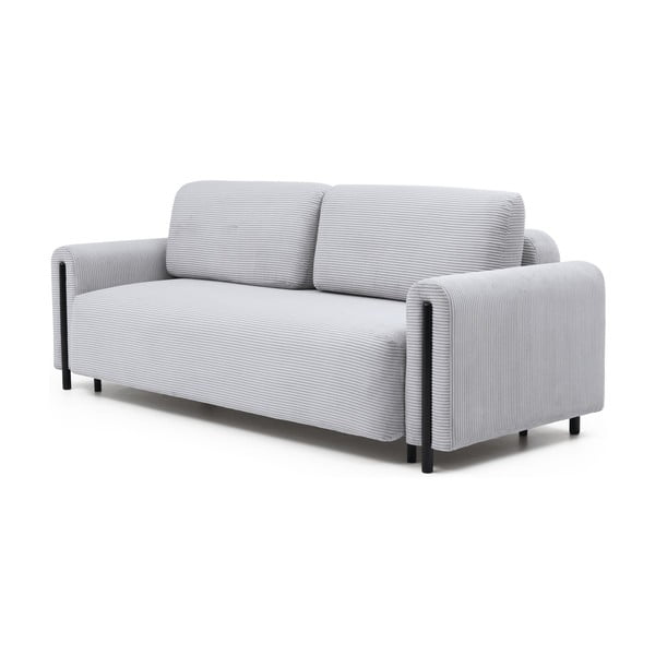 Pilkos spalvos iš kordinio velveto sulankstoma/su sandėliavimo vieta sofa 244 cm Arcadova – ELTAP-image-2