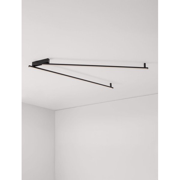 Matinės juodos spalvos iš aliuminio lubinis šviestuvas LED su pritemdymo funkcija 4x309 cm Briana – Nova Luce-image-2