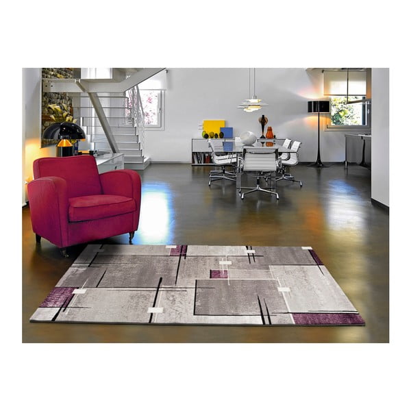 Pilkos ir violetinės spalvos kilimas Universal Detroit, 120 x 170 cm-image-1