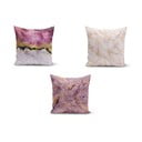 3 minimalistinių pagalvėlių užvalkalų rinkinys Pinkie Cassie, 45 x 45 cm