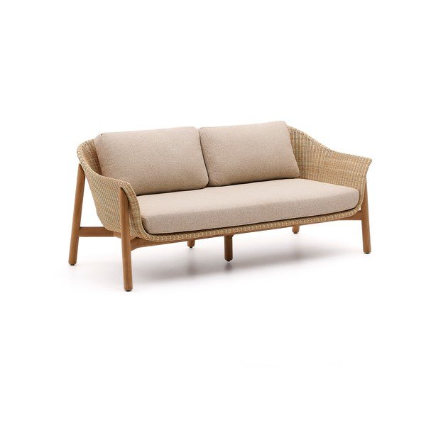 Smėlio spalvos/natūralios spalvos iš audinio sodo sofa Galea – Kave Home