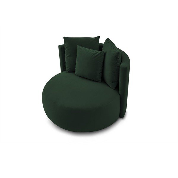 Tamsiai žalios spalvos krėslas iš velveto Cesar – Bobochic Paris-image-4