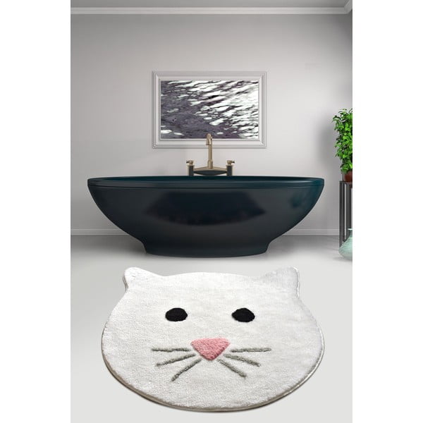 Baltas vonios kambario kilimėlis 90x90 cm – Foutastic-image-1