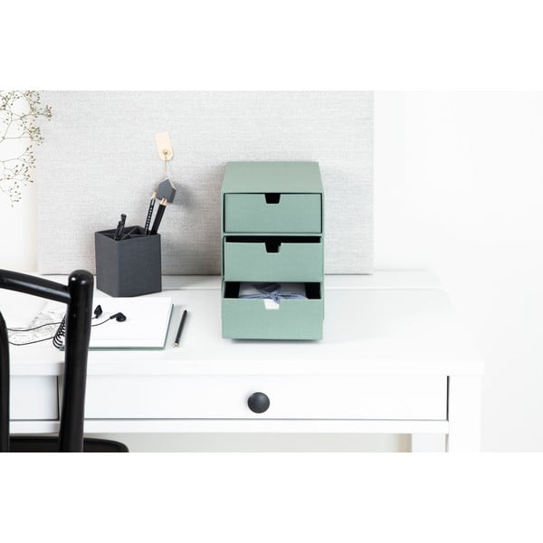 Žalios spalvos iš kartono biuro organizatorius į stalčių Ingrid Canvas Paper Laminate – Bigso-image-1