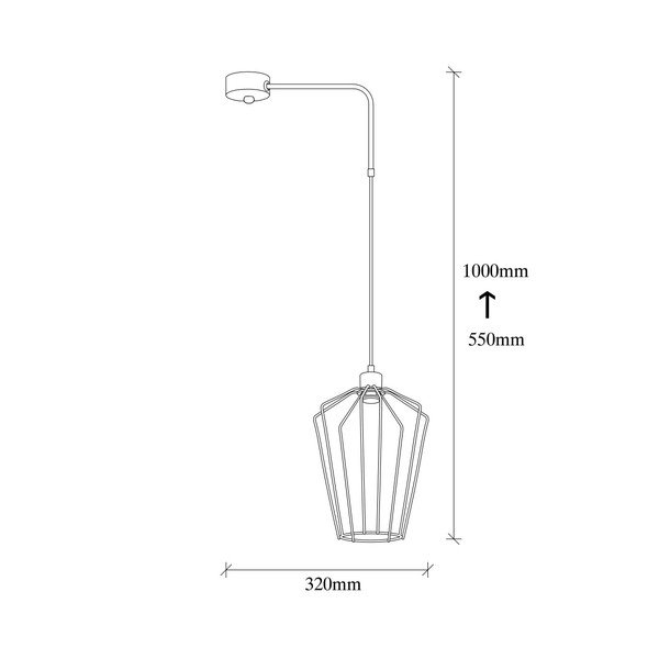 Juodos spalvos metalinis pakabinamas šviestuvas Opviq lights Melina-image-3