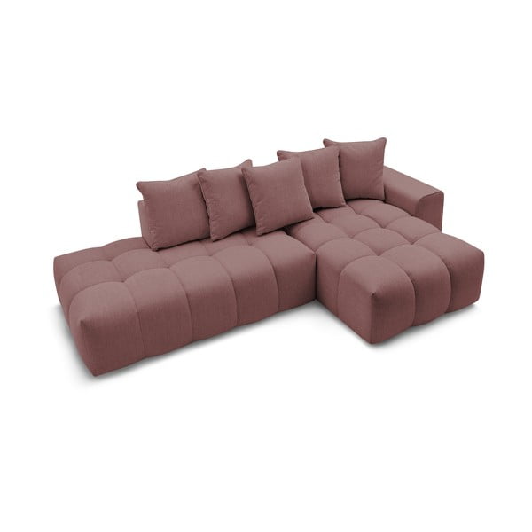 Rožinė kampinė sofa (dešinysis kampas) Mont-Blanc - Bobochic Paris-image-4