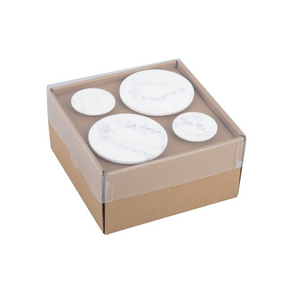4 baltų kabliukų rinkinys PT LIVING Marble-image-2