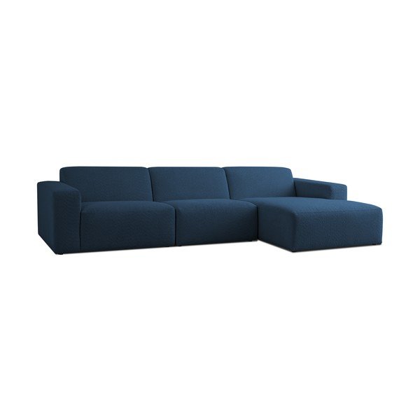 Iš boucle kampinė sofa tamsiai mėlynos spalvos (su dešiniuoju kampu) Roxy – Scandic-image-1