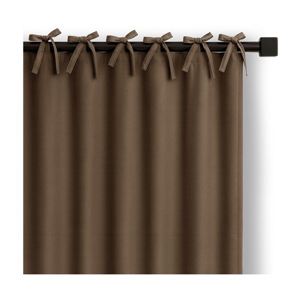 Rudos spalvos pritemdymas (dalinis užtemimas) užuolaida 140x250 cm Carli Tie – Restilo