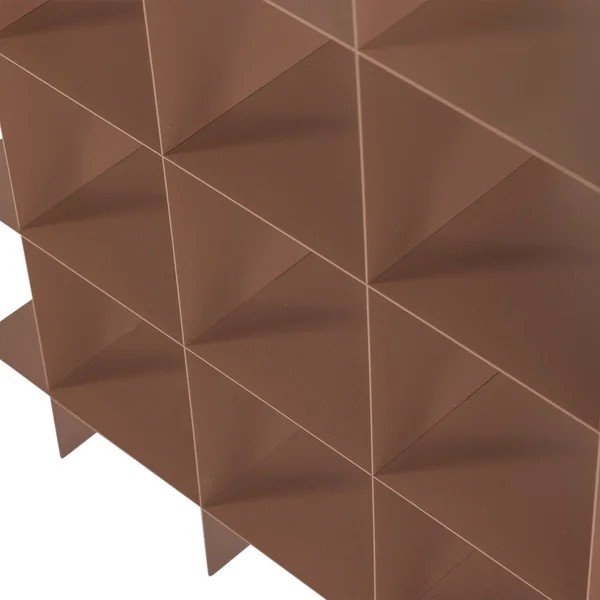 Pilkai rožinės spalvos iš metalo kelių aukštų sieninė lentyna 60 cm Brik – WOOOD-image-3