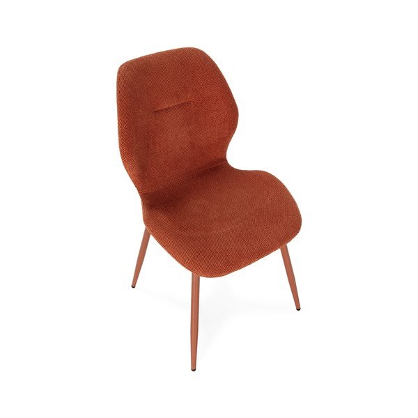 Terakotos spalvos iš audinio valgomojo kėdės 4 vnt. Ansu – Marckeric-image-3