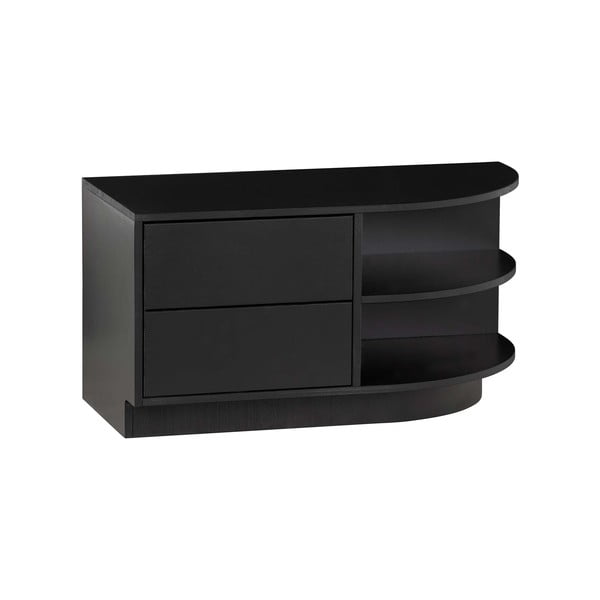 TV spintelė juodos spalvos iš pušies masyvo 78x40 cm Finca – WOOOD-image-3