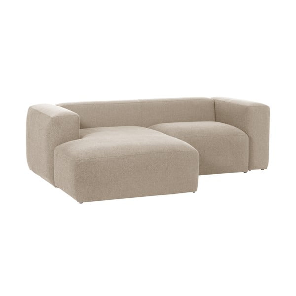 Smėlio spalvos kampinė sofa Kave Home Blok, kairysis kampas-image-2