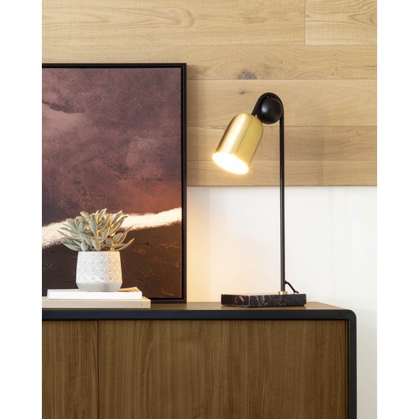 Stalinis šviestuvas juodos spalvos/auksinės spalvos (aukštis 60 cm) Natsumi – Kave Home-image-1