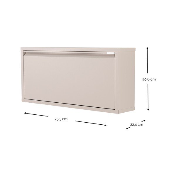 Taupe spalvos iš metalo atlenkiama/pakabinama spintelė batams 75x41x22 cm Billy – Spinder Design-image-1
