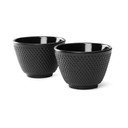 2 juodų ketaus puodelių rinkinys Bredemeijer Jang, ⌀ 7,8 cm
