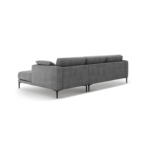 Pilkos spalvos kampinė sofa (su dešiniuoju kampu/su gultu) Bemy – Micadoni -image-2
