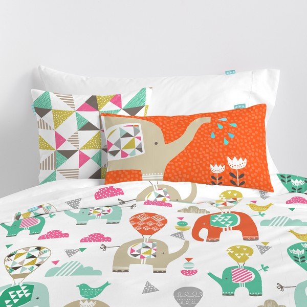 Lininis audinys, įtrauktas Moshi Moshi Elephant Parade, 140 x 200 cm-image-1