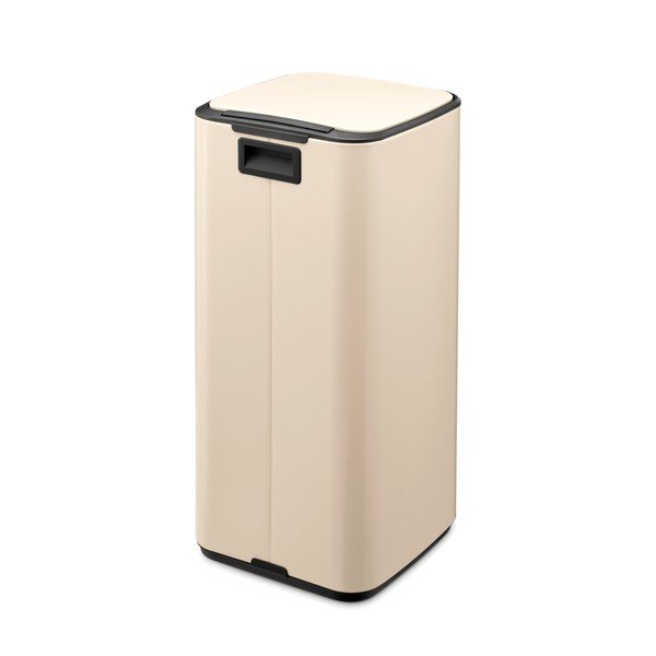 Smėlio spalvos šiukšliadėžė iš plieno su pedalu 30 l Bo – Brabantia-image-4