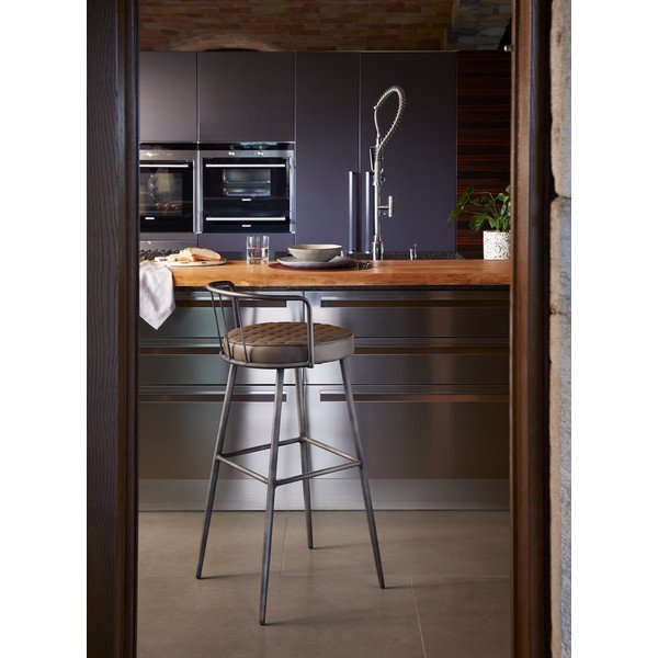 Rudos spalvos baro kėdė Kave Home, aukštis 92 cm-image-3