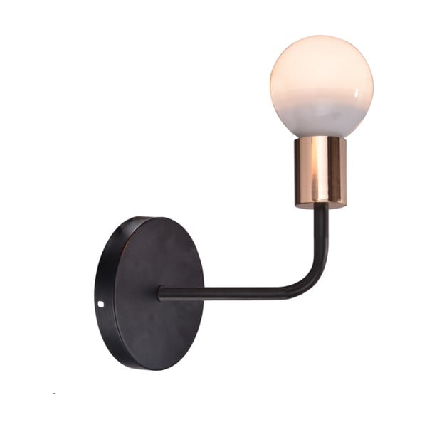 Sieninė lempa juodos spalvos/vario spalvos Spill – Candellux Lighting-image-4
